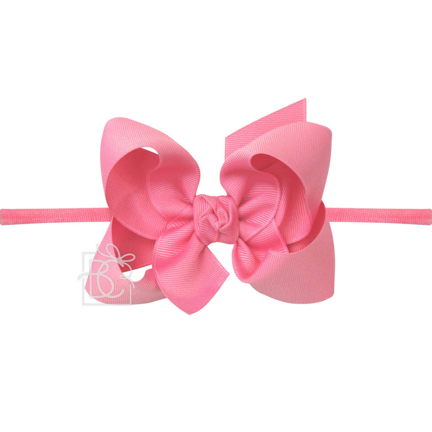NYLON PANTYHOSE HEADBAND W/SIGNATURE GROSGRAIN BOW