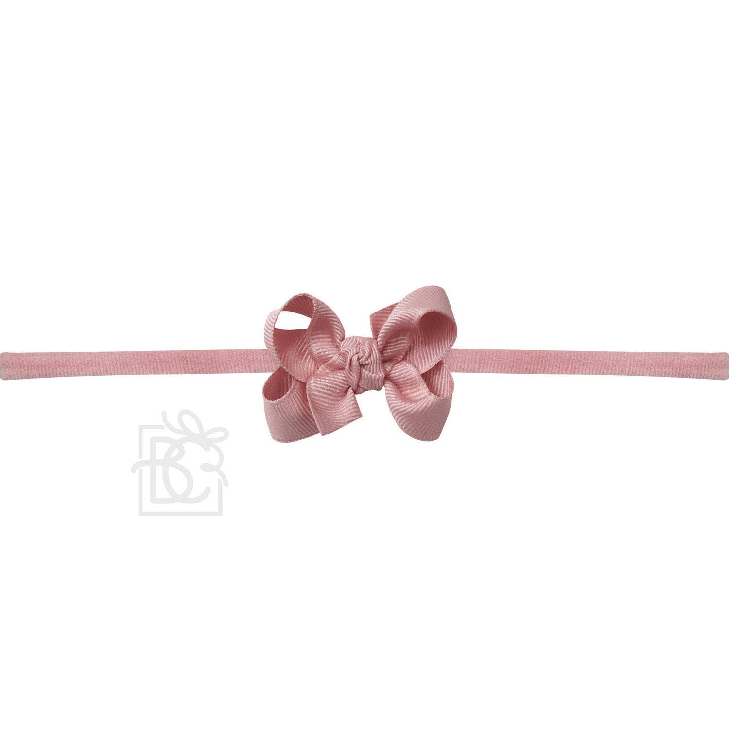 NYLON PANTYHOSE HEADBAND W/SIGNATURE GROSGRAIN BOW