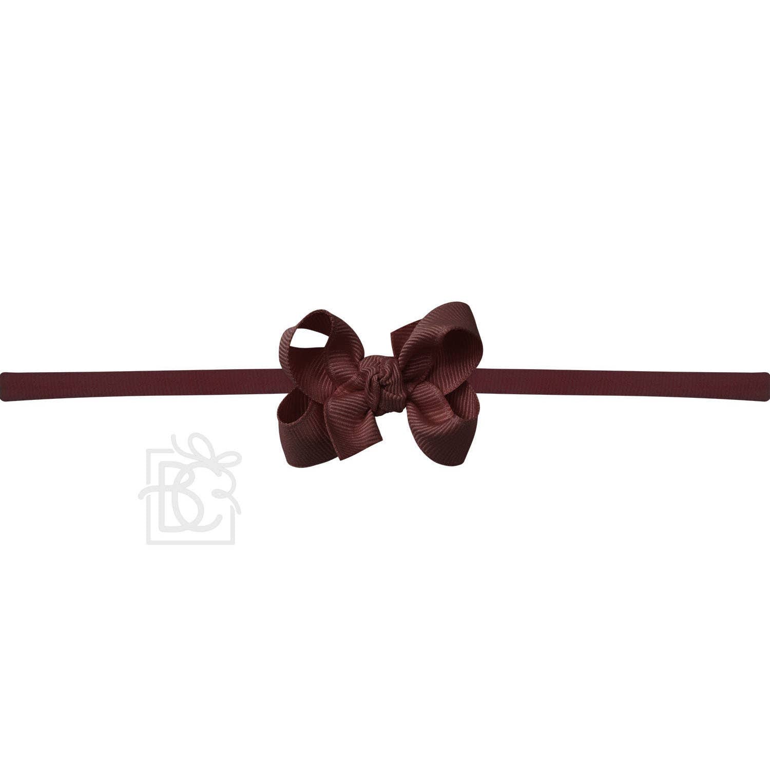 NYLON PANTYHOSE HEADBAND W/SIGNATURE GROSGRAIN BOW