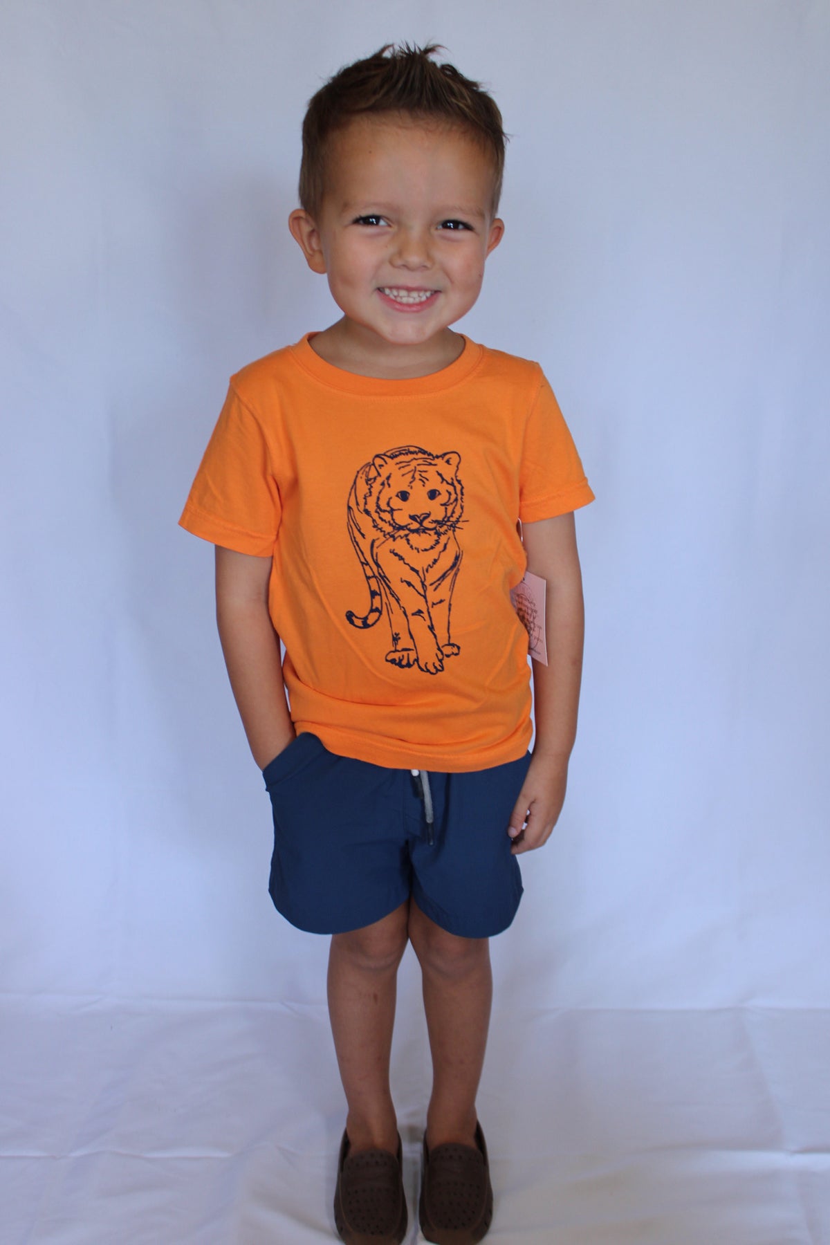 Orange/Navy Tiger T-Shirt