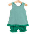Green Stripe- Swing Back Bloomer Set
