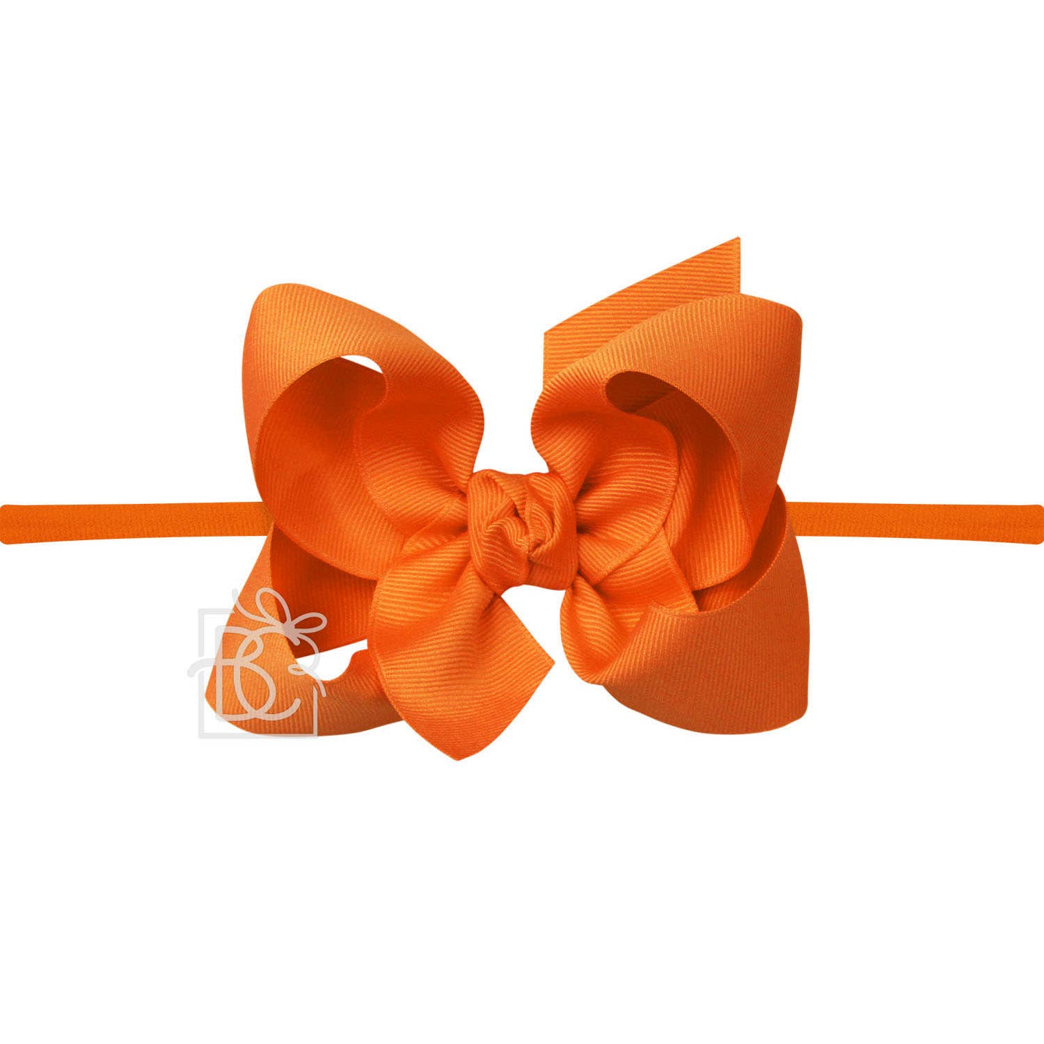 NYLON PANTYHOSE HEADBAND W/SIGNATURE GROSGRAIN BOW