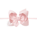 1/4" NYLON PANTYHOSE HEADBAND W/SIGNATURE GROSGRAIN BOW