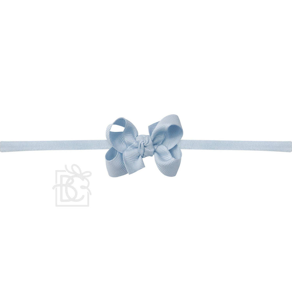 NYLON PANTYHOSE HEADBAND W/SIGNATURE GROSGRAIN BOW