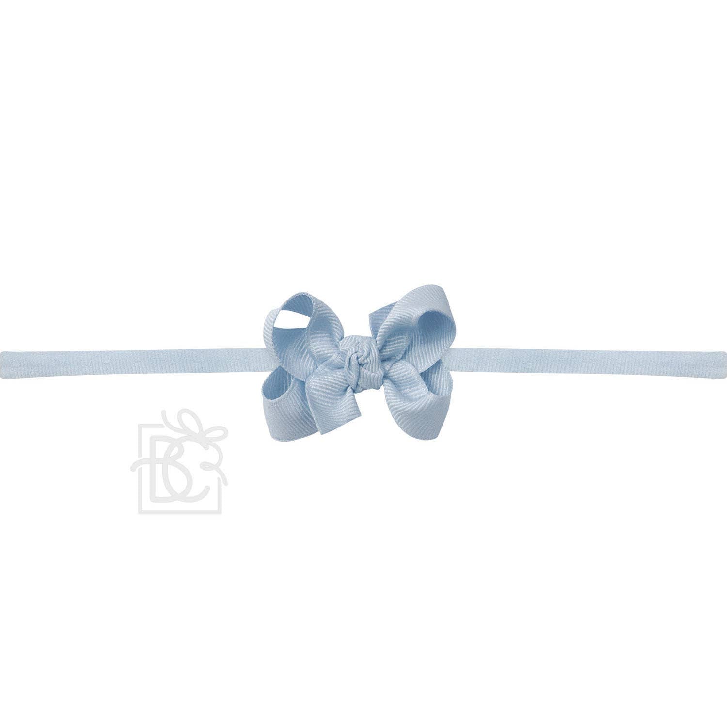 NYLON PANTYHOSE HEADBAND W/SIGNATURE GROSGRAIN BOW