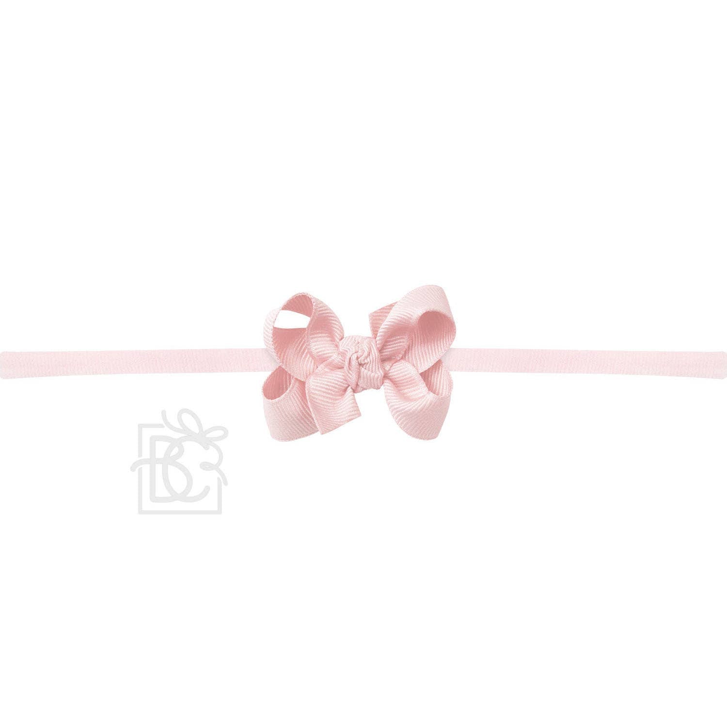 NYLON PANTYHOSE HEADBAND W/SIGNATURE GROSGRAIN BOW