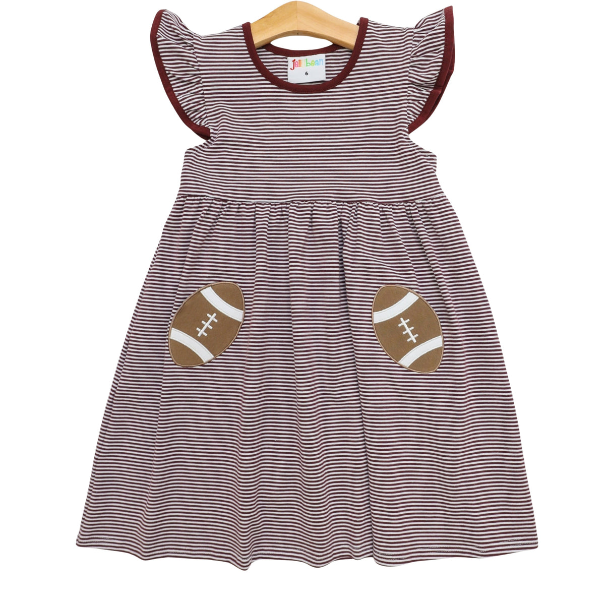 Maroon Stripe- Football Pocket Dress