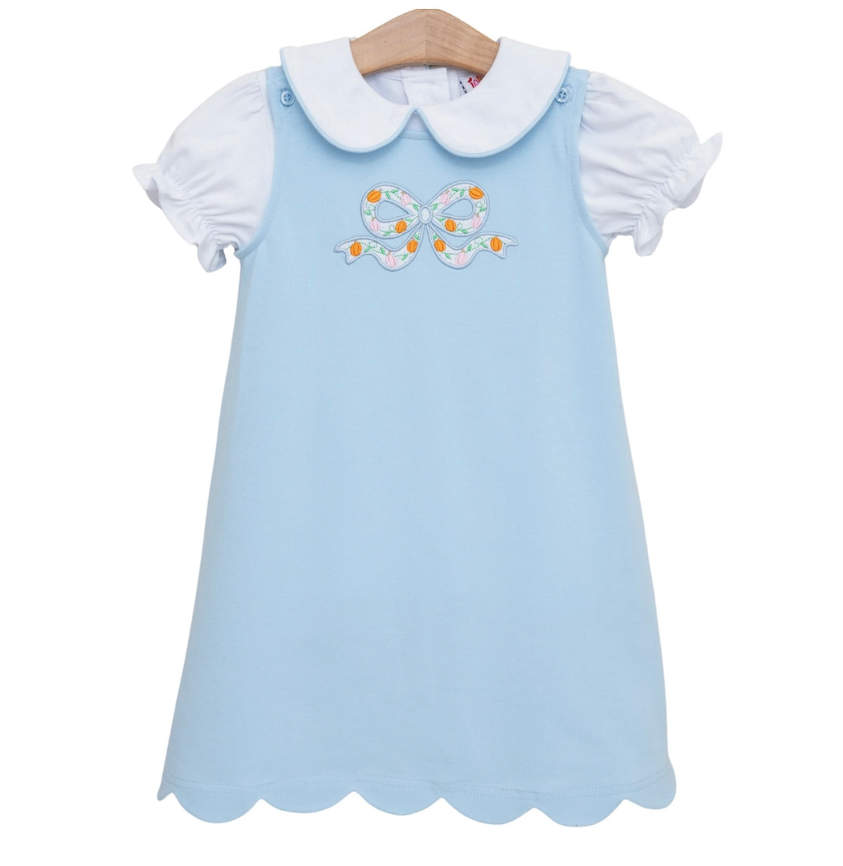 Pumpkin Bow Scallop Dress