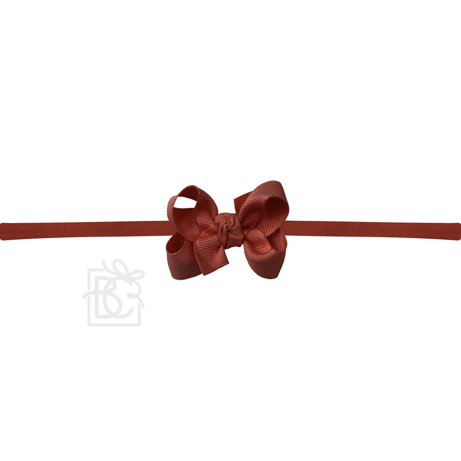 NYLON PANTYHOSE HEADBAND W/SIGNATURE GROSGRAIN BOW