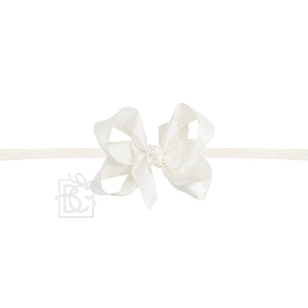 PANTYHOSE HEADBAND W/SATIN BOW
