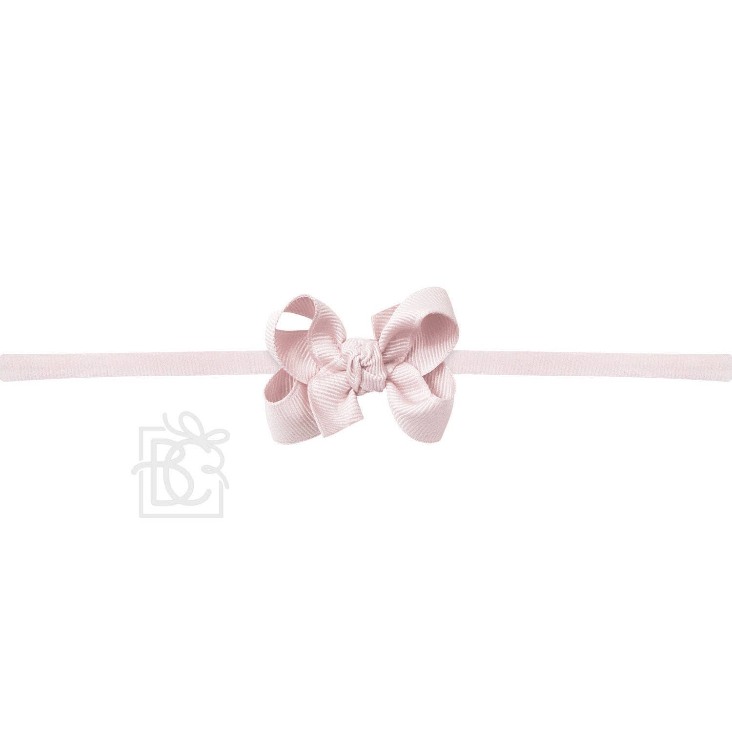 NYLON PANTYHOSE HEADBAND W/SIGNATURE GROSGRAIN BOW