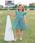 Green Stripe- Football Pocket Dress