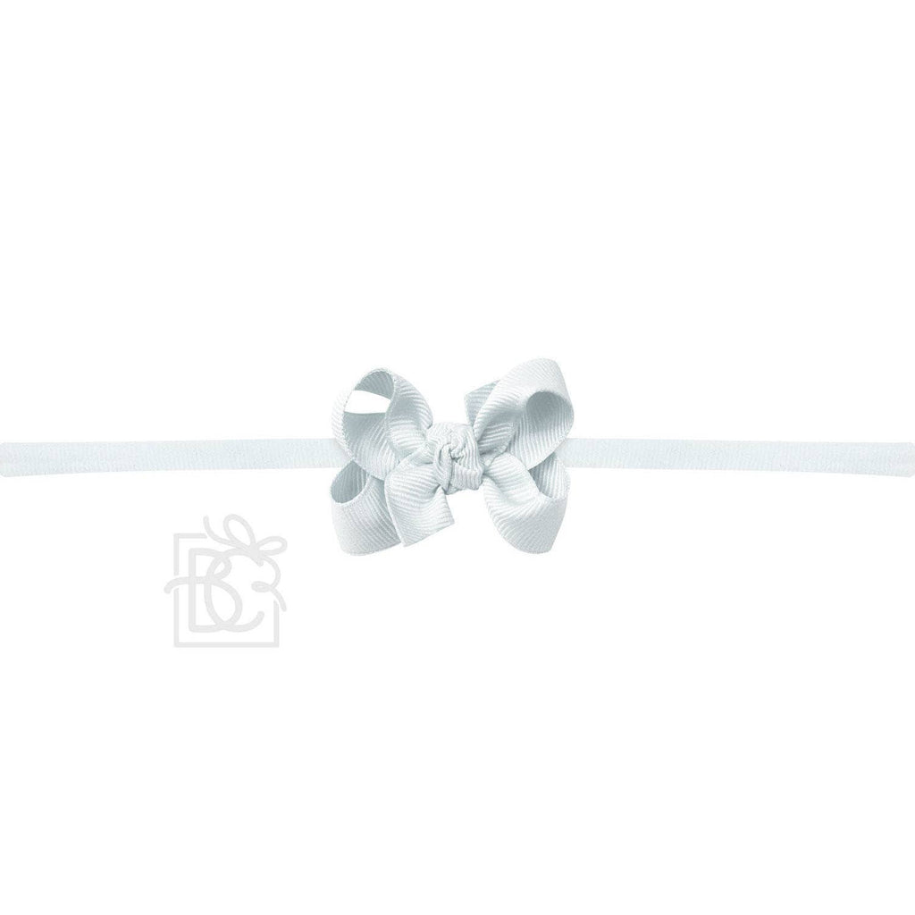 NYLON PANTYHOSE HEADBAND W/SIGNATURE GROSGRAIN BOW