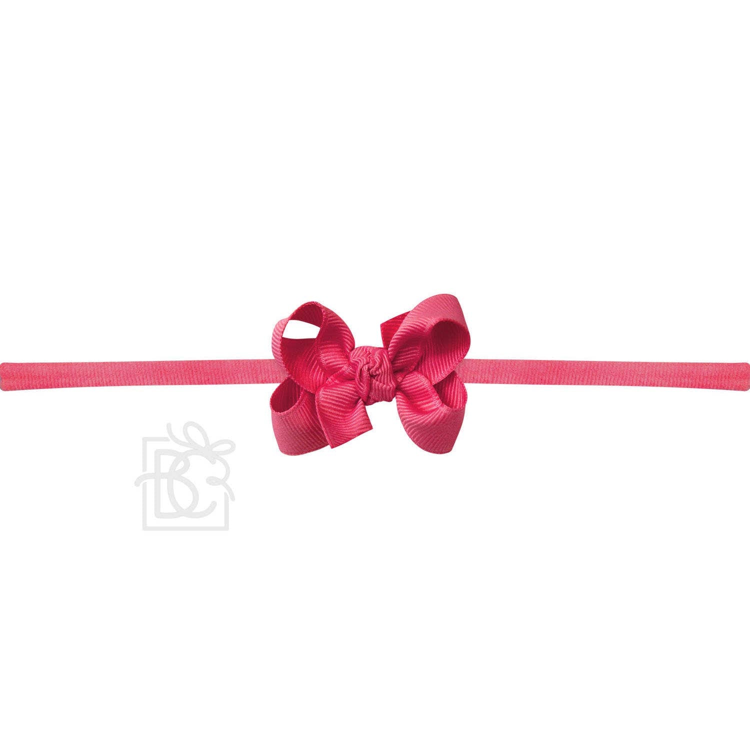 NYLON PANTYHOSE HEADBAND W/SIGNATURE GROSGRAIN BOW