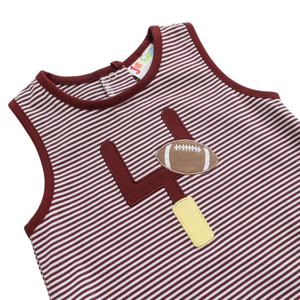 Maroon Striped - Down, Set, Hut Bubble
