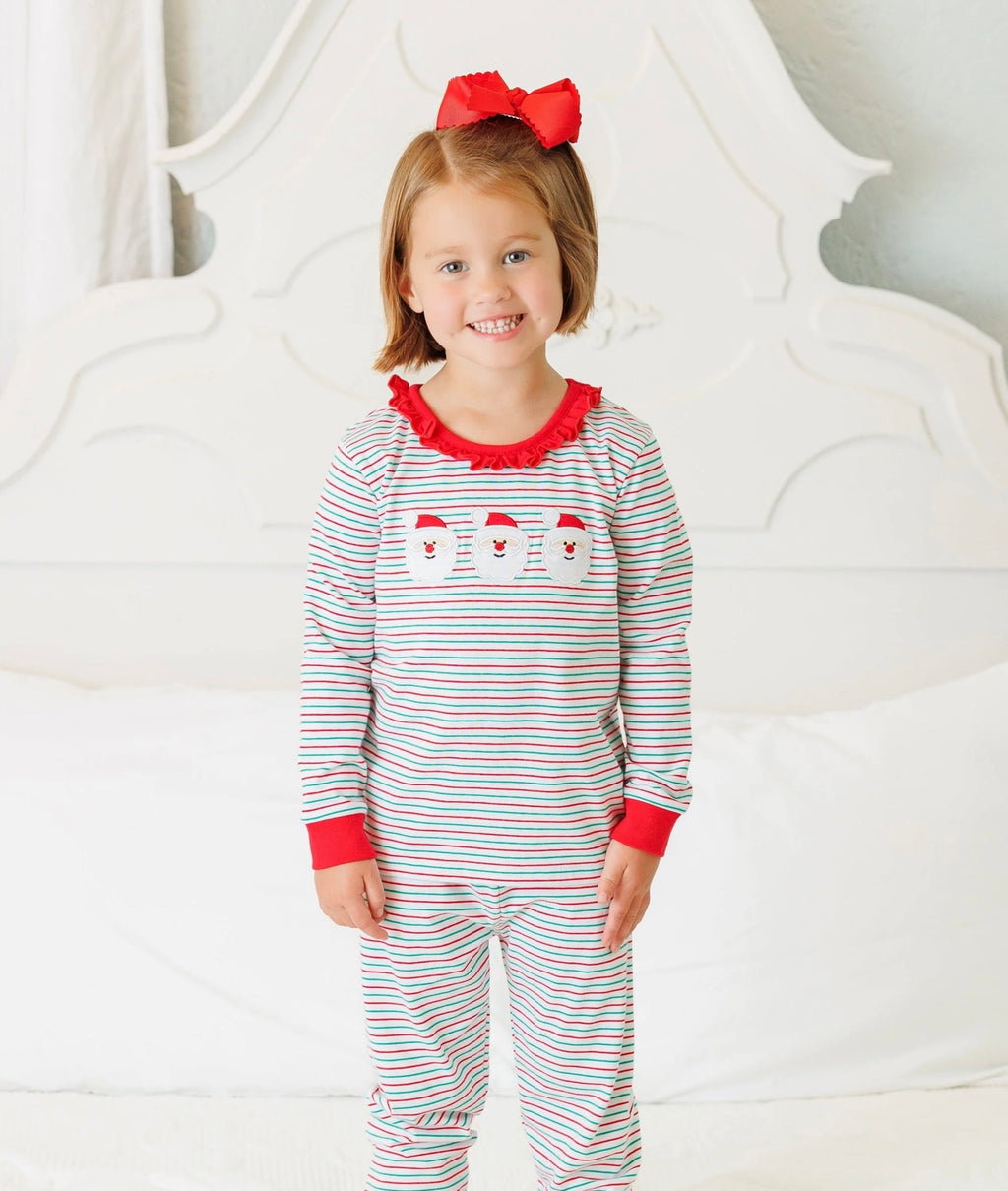Stripe Santa Ruffle Set