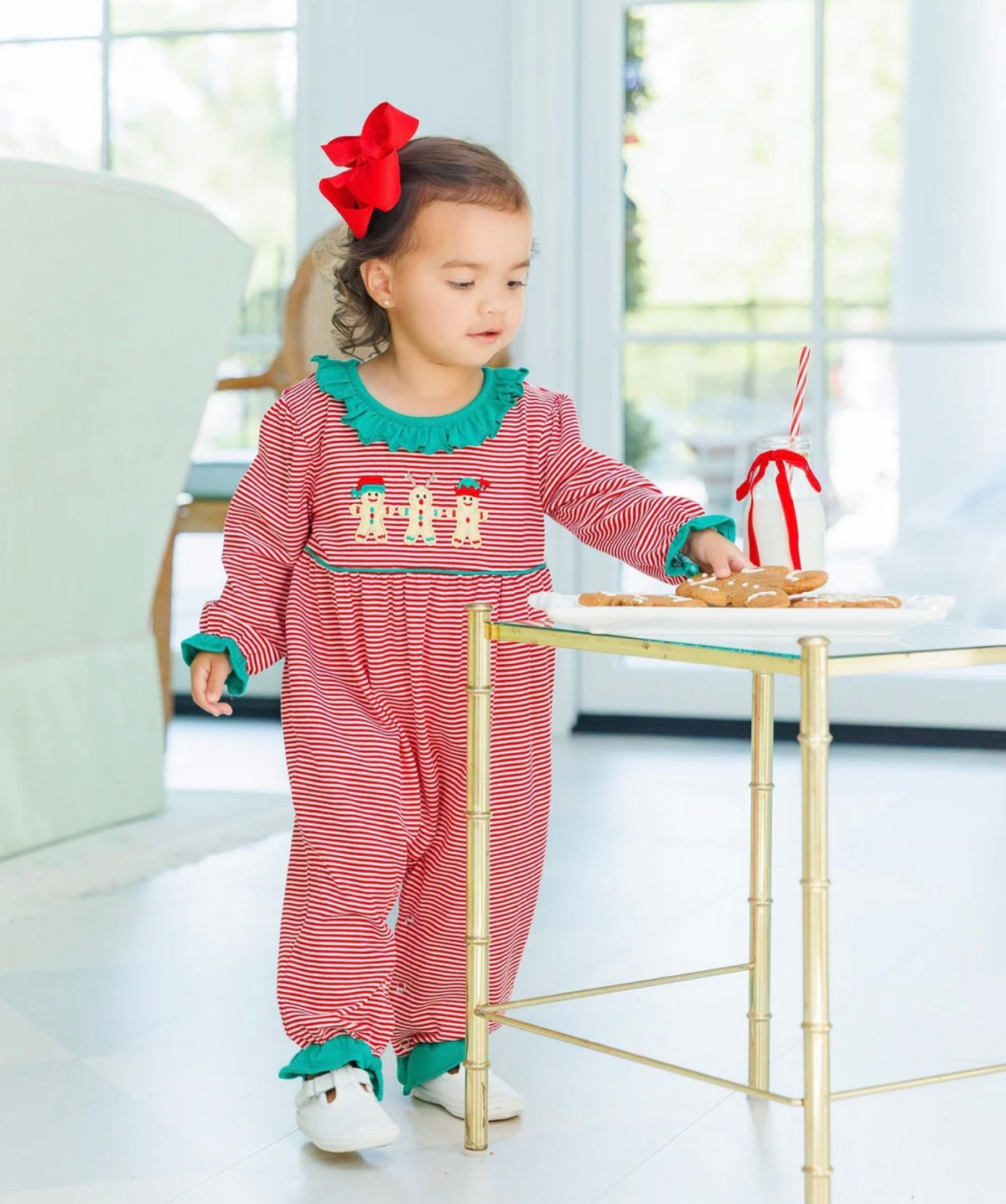 Santa’s Sweet Helpers Ruffle Romper
