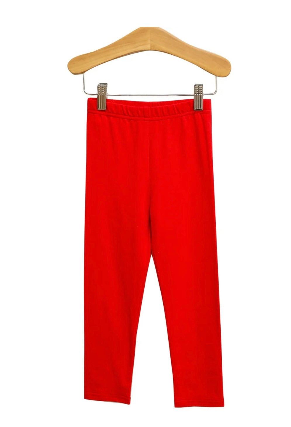 Red Straight Leg Leggings