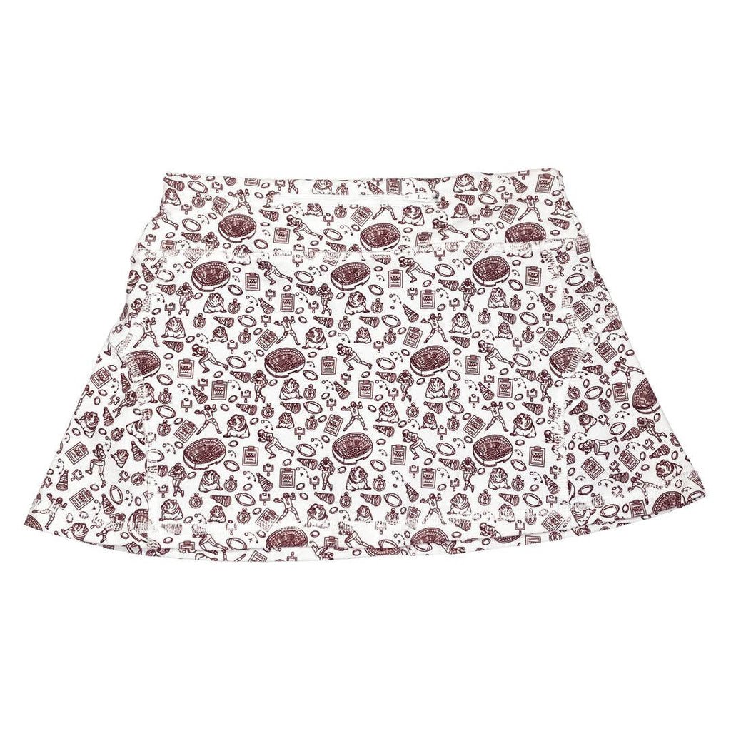 Maroon Bulldog Activewear Girl's Skorts
