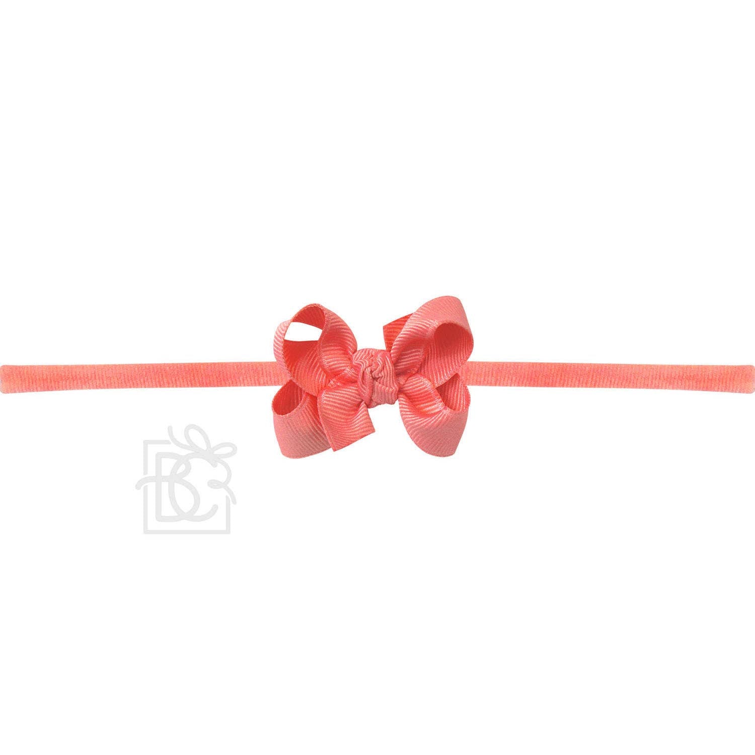 NYLON PANTYHOSE HEADBAND W/SIGNATURE GROSGRAIN BOW