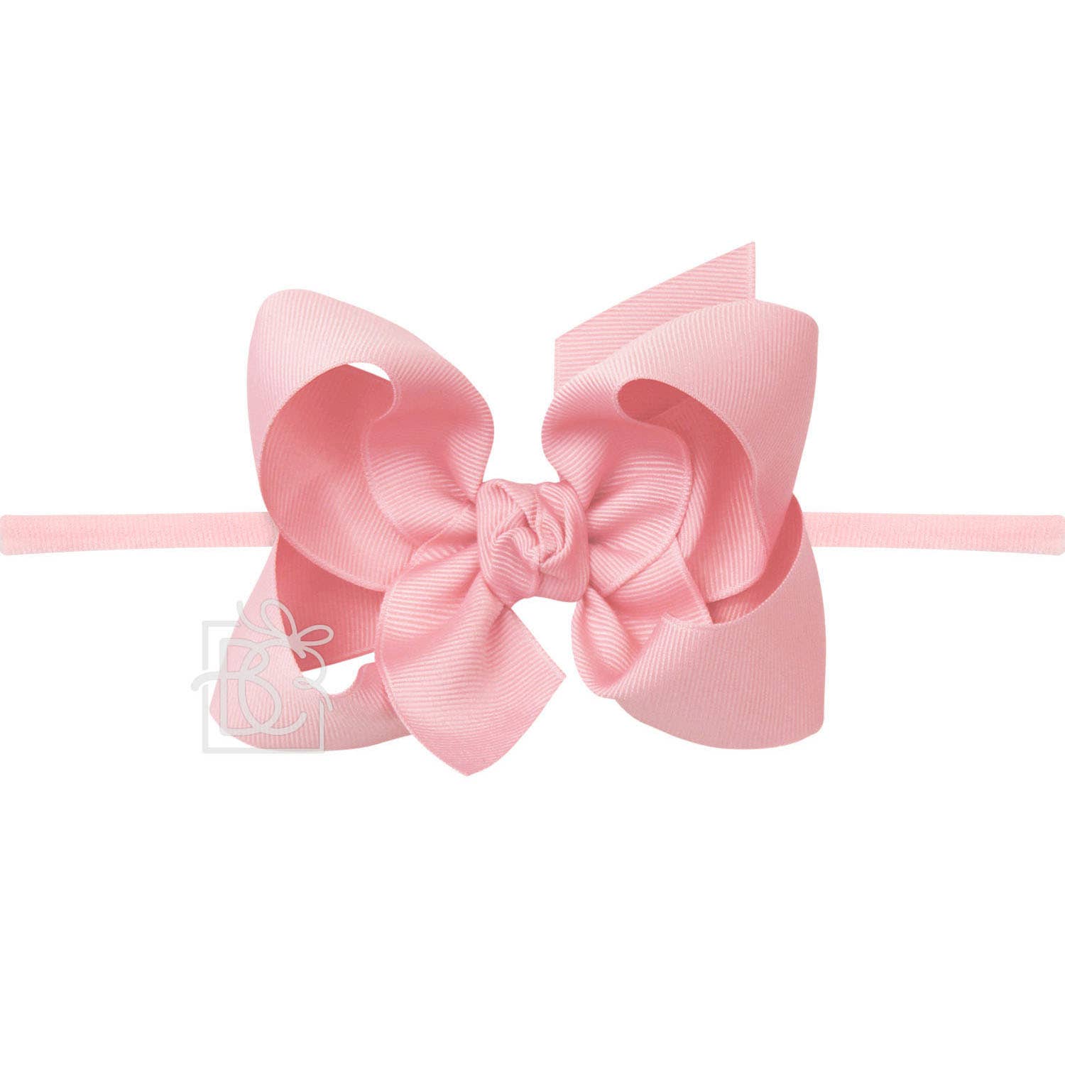 NYLON PANTYHOSE HEADBAND W/SIGNATURE GROSGRAIN BOW