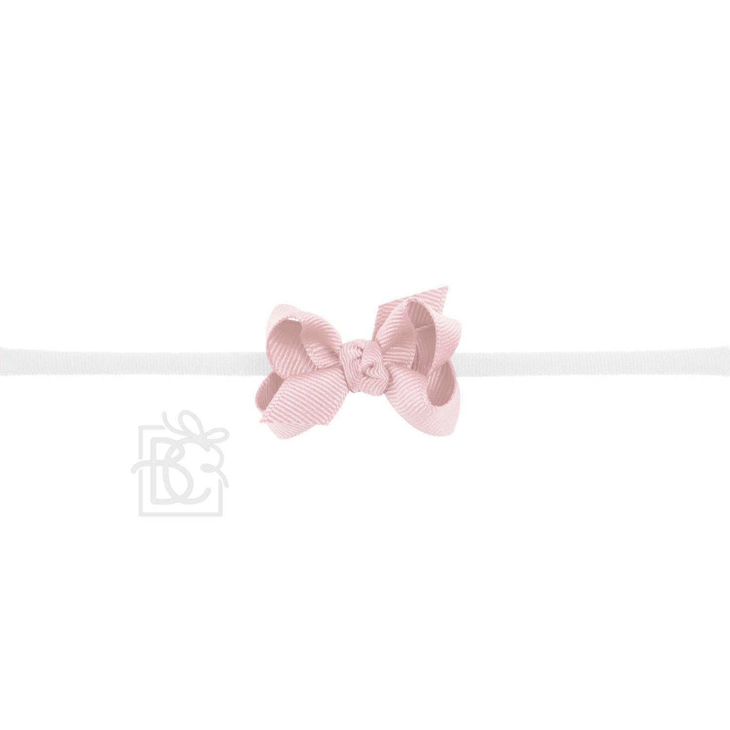 NYLON PANTYHOSE HEADBAND W/SIGNATURE GROSGRAIN BOW