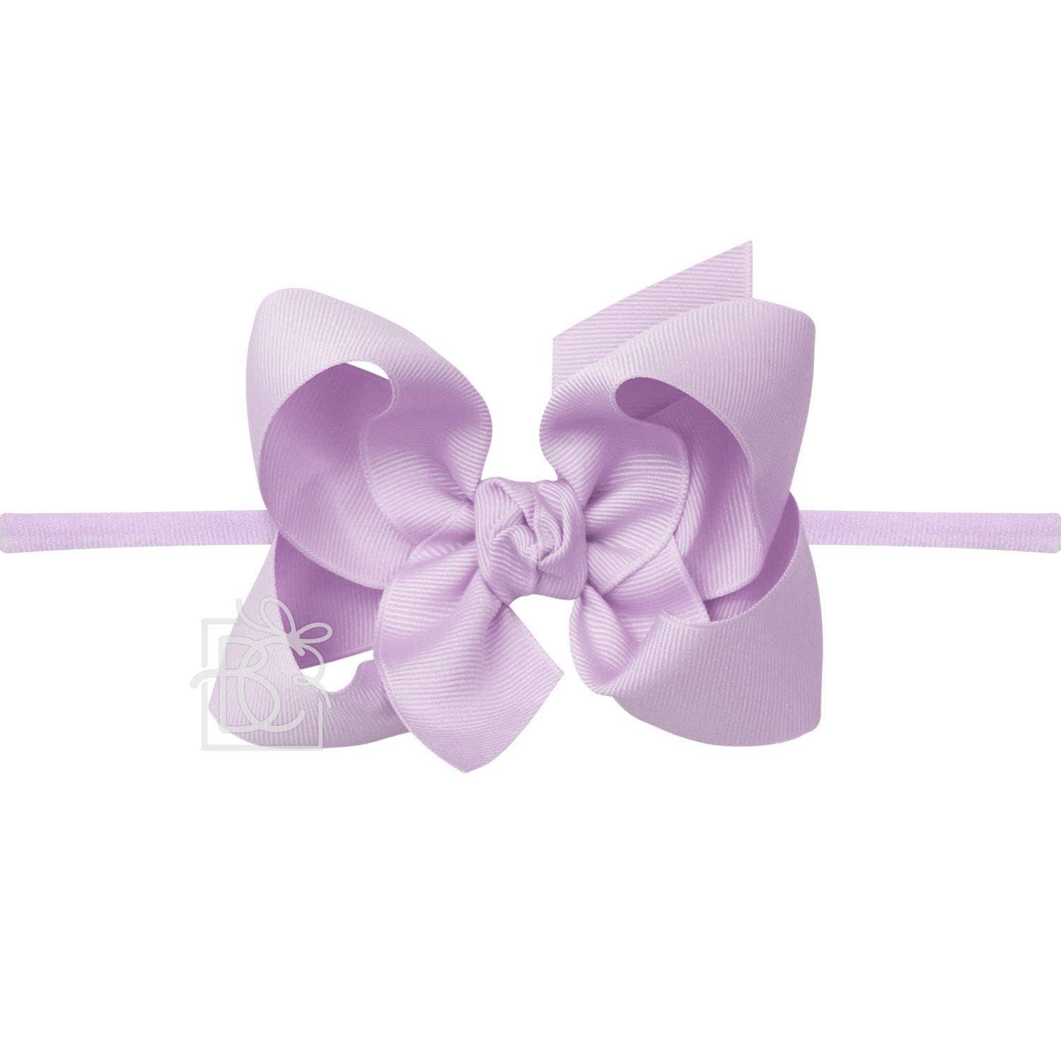 NYLON PANTYHOSE HEADBAND W/SIGNATURE GROSGRAIN BOW