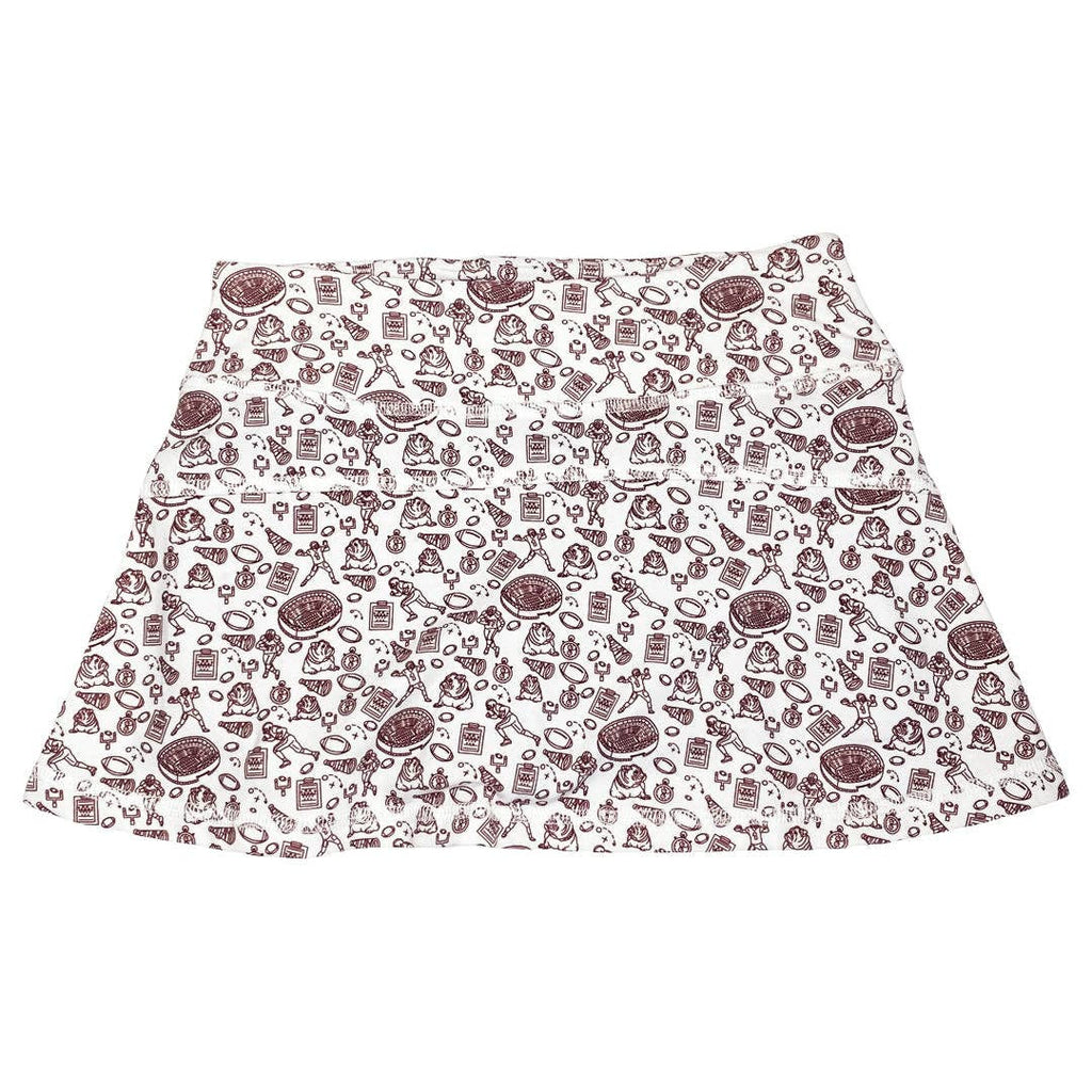 Maroon Bulldog Activewear Girl's Skorts