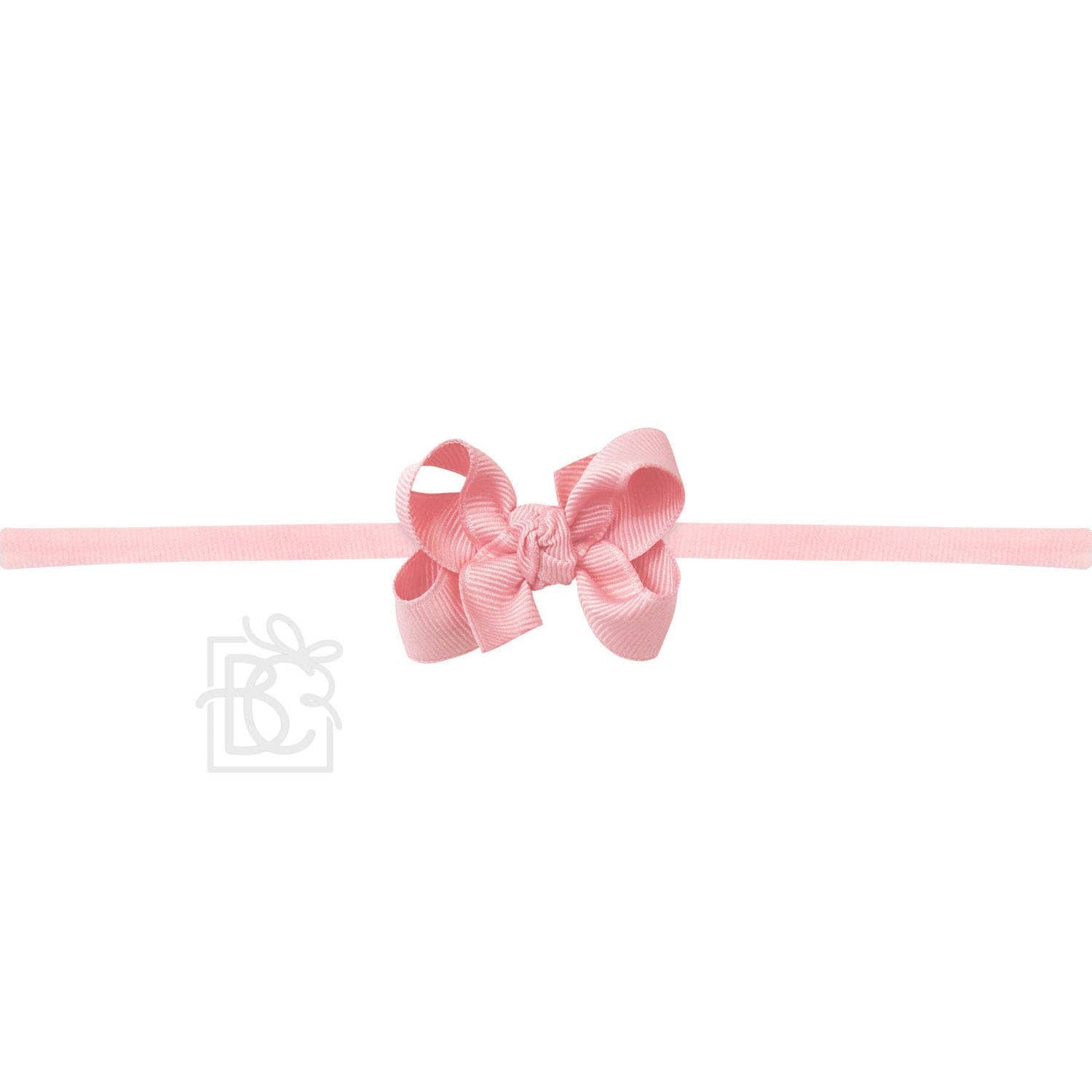NYLON PANTYHOSE HEADBAND W/SIGNATURE GROSGRAIN BOW