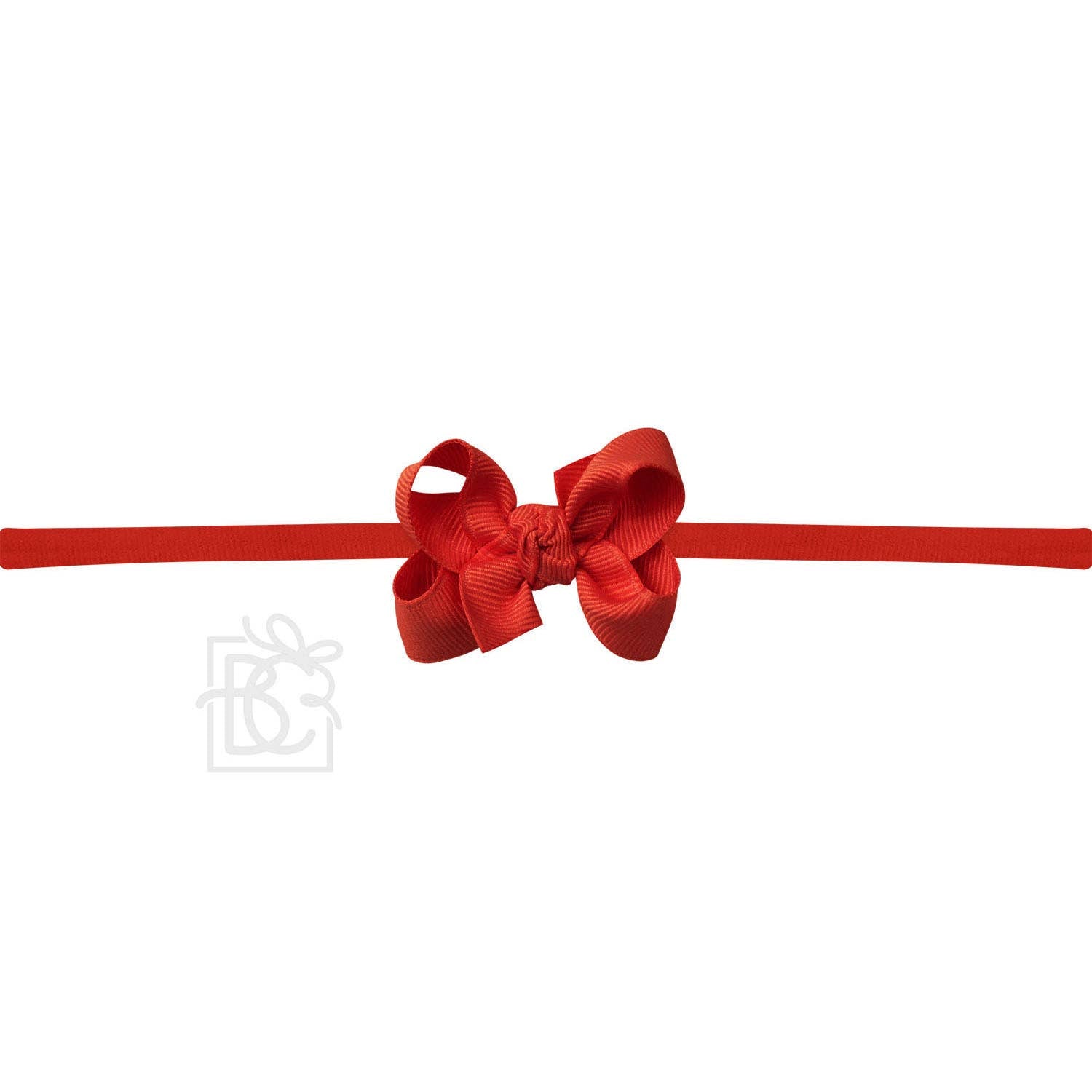 NYLON PANTYHOSE HEADBAND W/SIGNATURE GROSGRAIN BOW